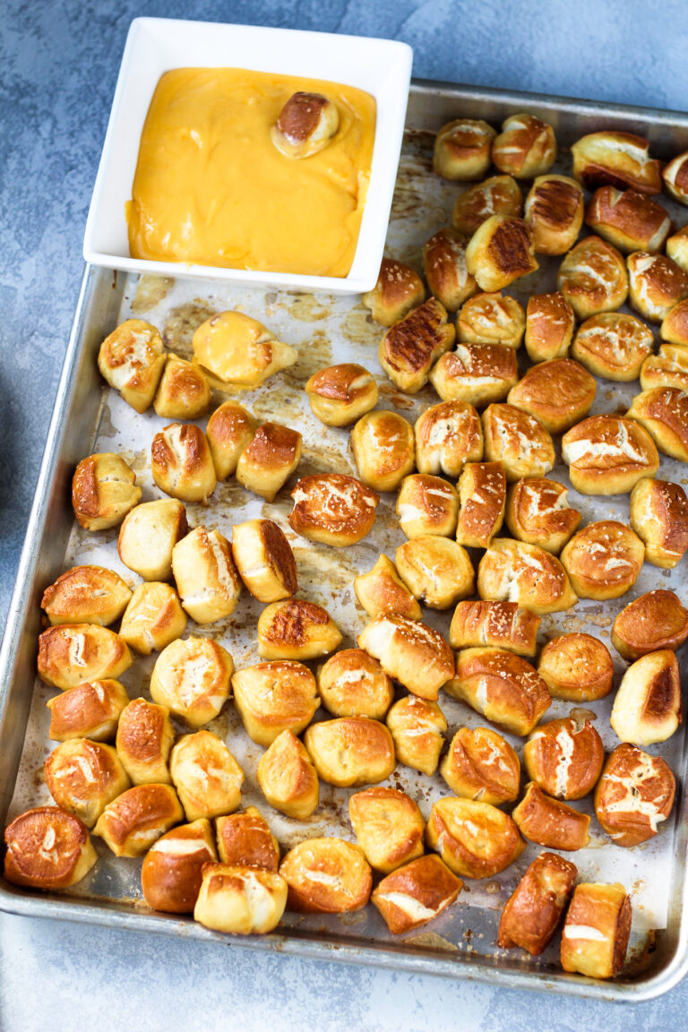 Pretzel Bites with Cheese Sauce