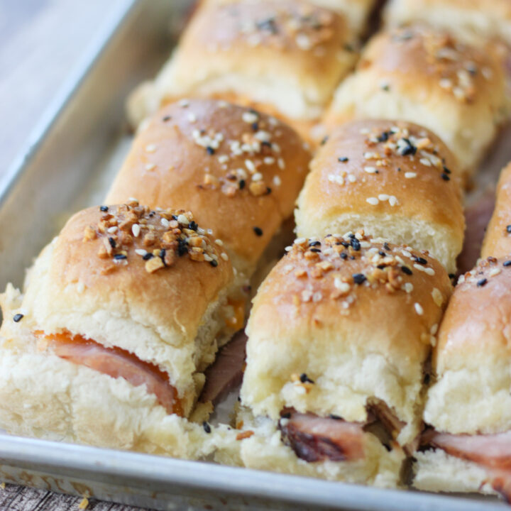 Everything Bagel Ham and Cheese Sliders