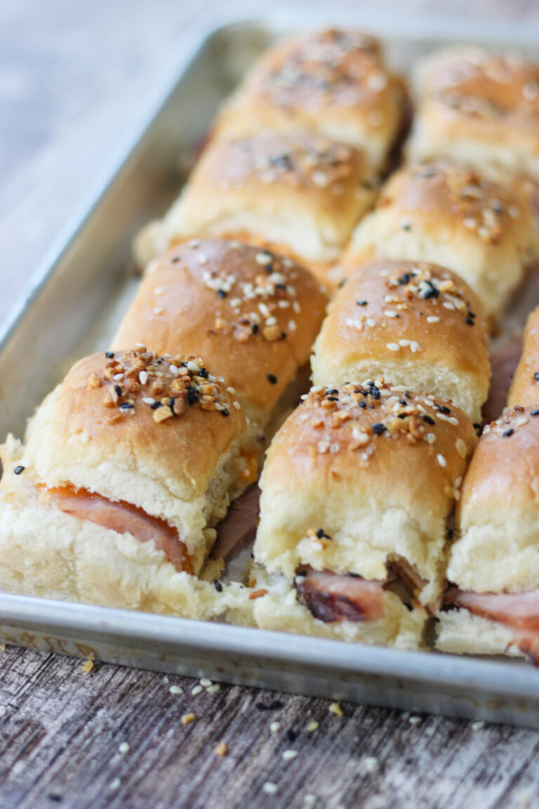 Everything Bagel Ham and Cheese Sliders