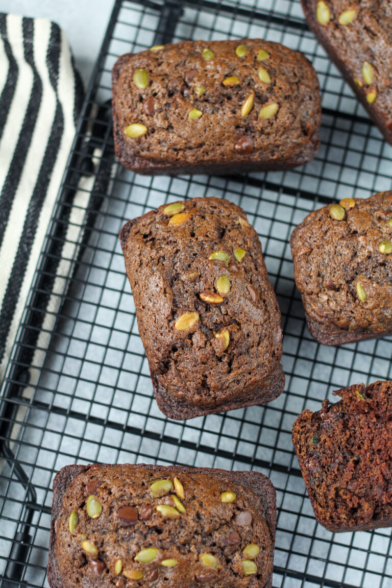 Chocolate Zucchini Bread Mini Loaves