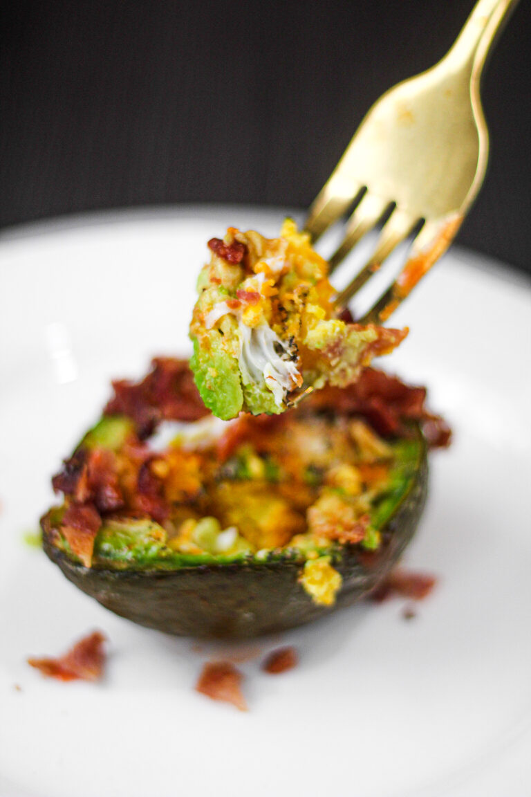 Air Fryer Baked Avocado Eggs
