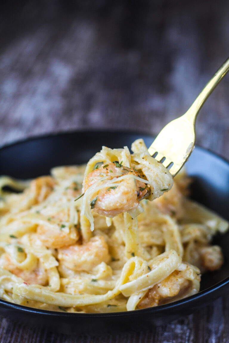 Air Fryer Cajun Shrimp Pasta