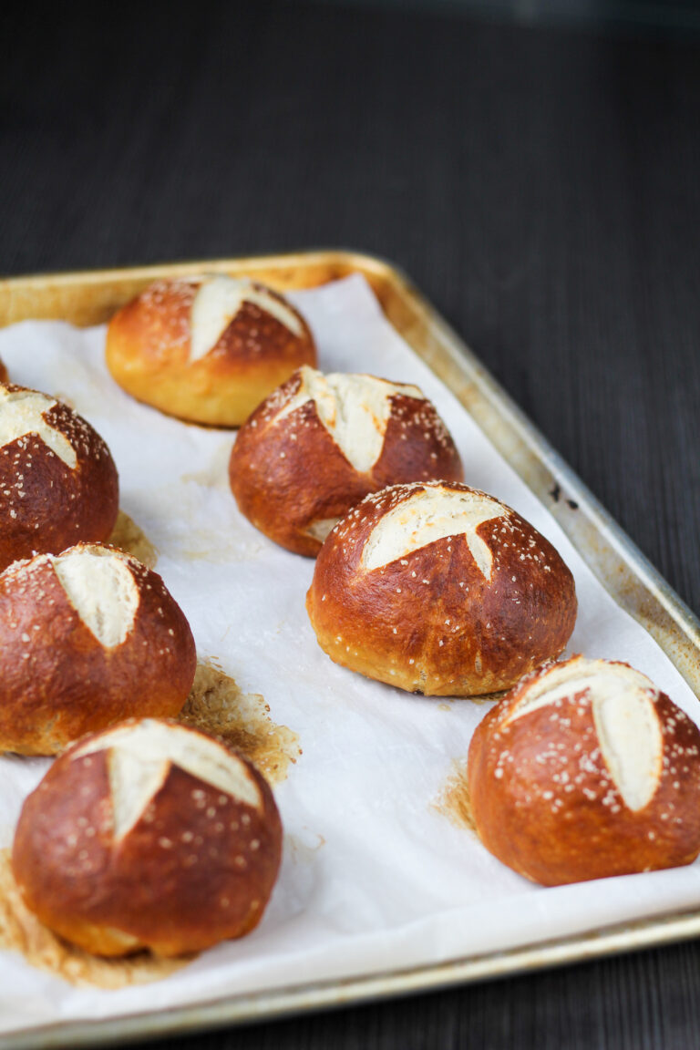 Easy Pretzel Buns from scratch