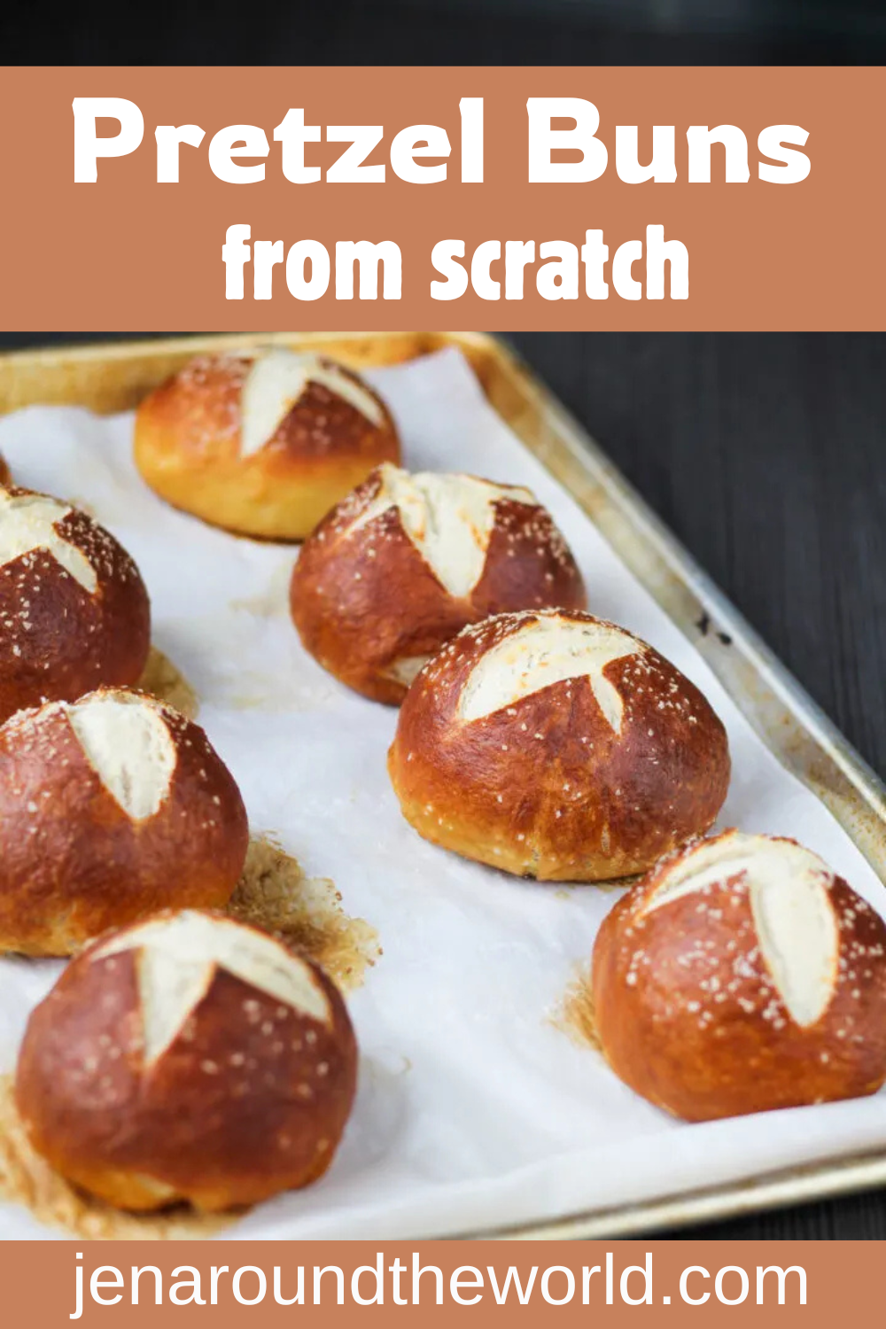 homemade pretzel buns from scratch
