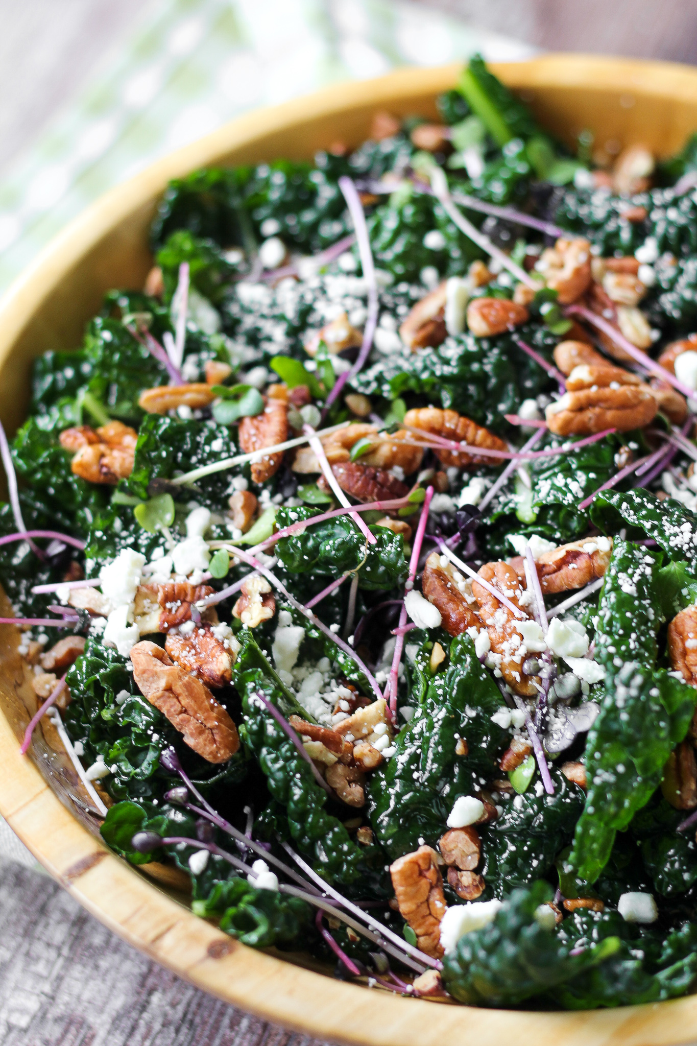 Simple Kale Salad with Honey Lime Dressing
