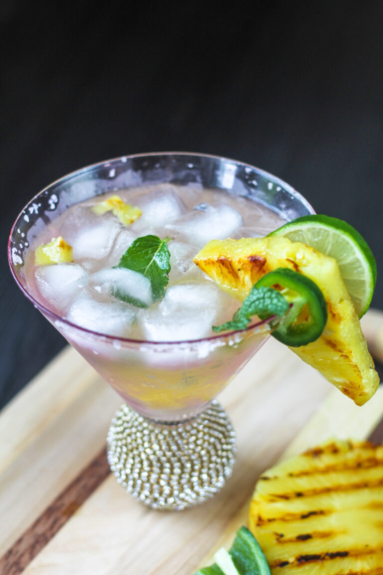 Grilled Pineapple and Jalapeno Margarita Mocktail