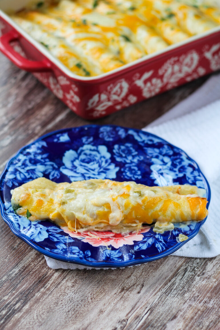 Creamy White Chicken Enchiladas