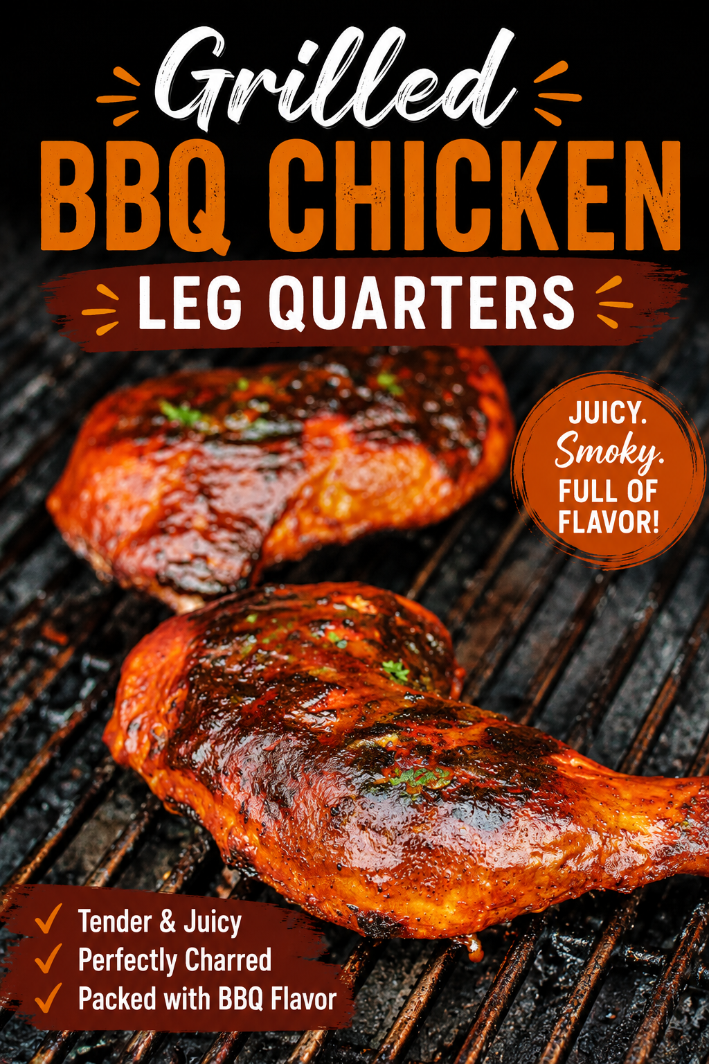 grilled bbq chicken leg quarters
