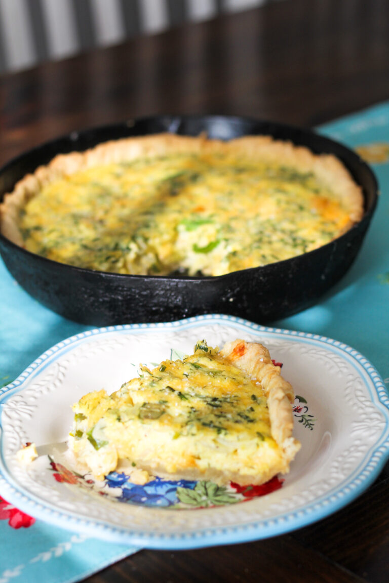 Spring Onion and Asparagus Quiche
