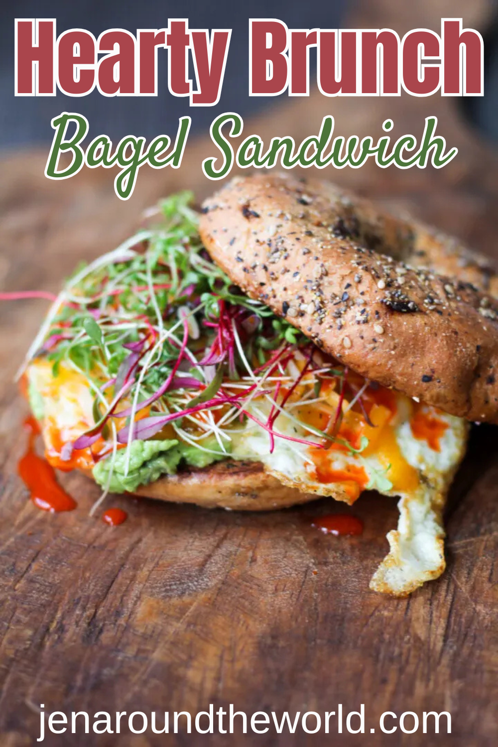 hearty brunch bagel sandwich