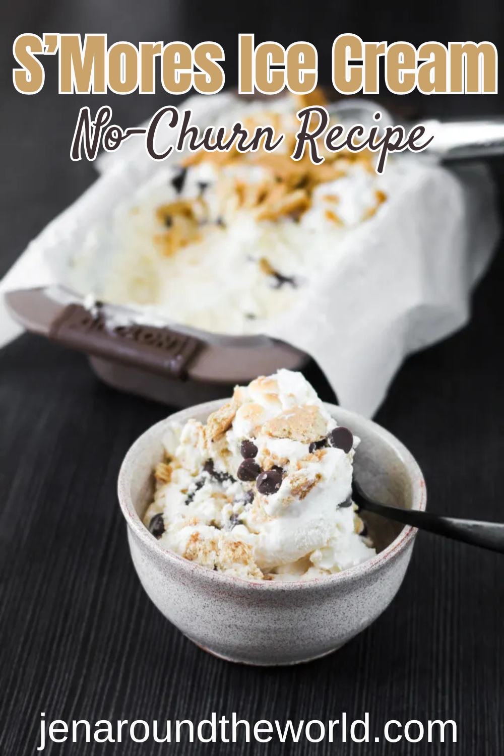 No Churn S'mores Ice Cream