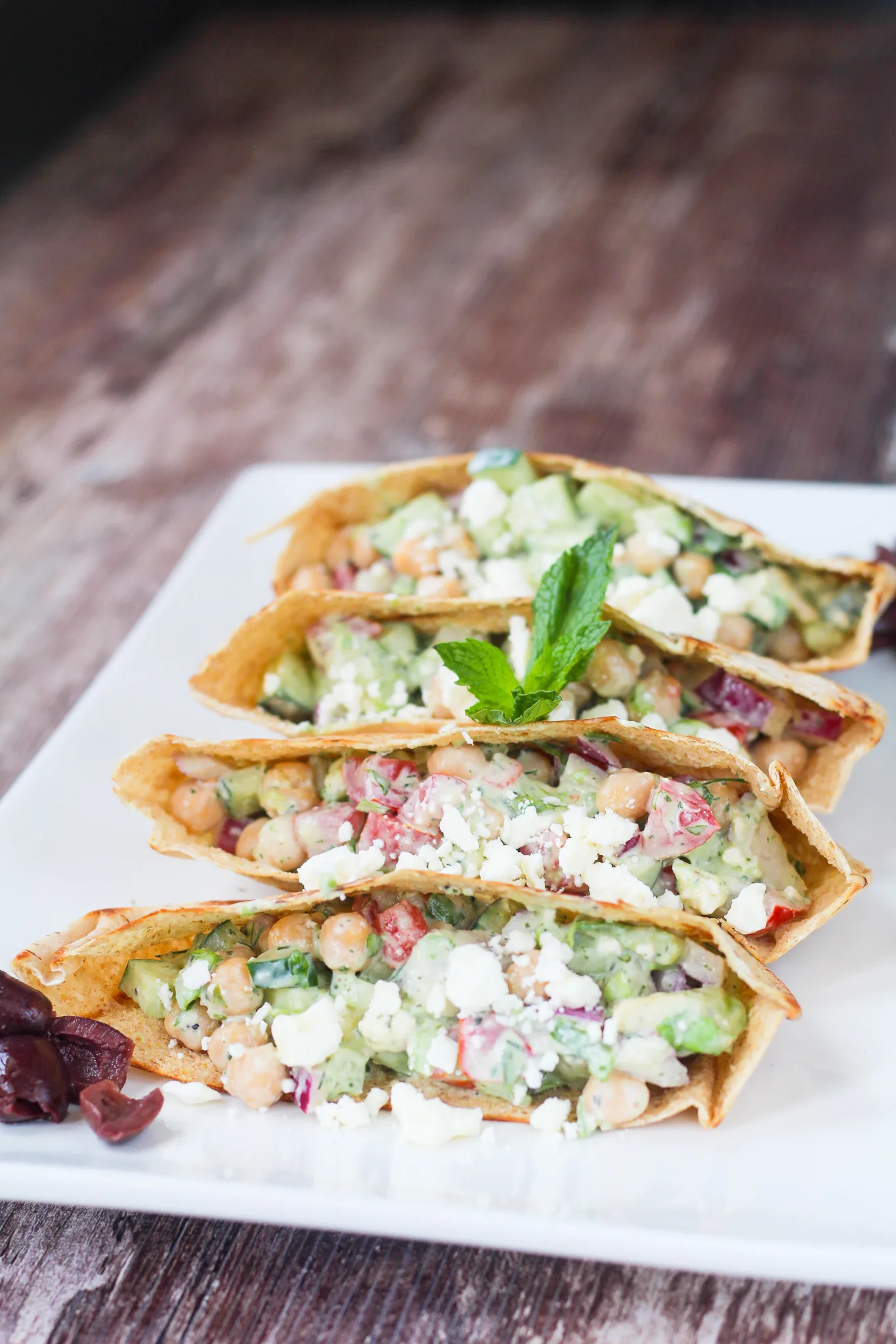 Lemony Chopped Salad with Pita Recipe