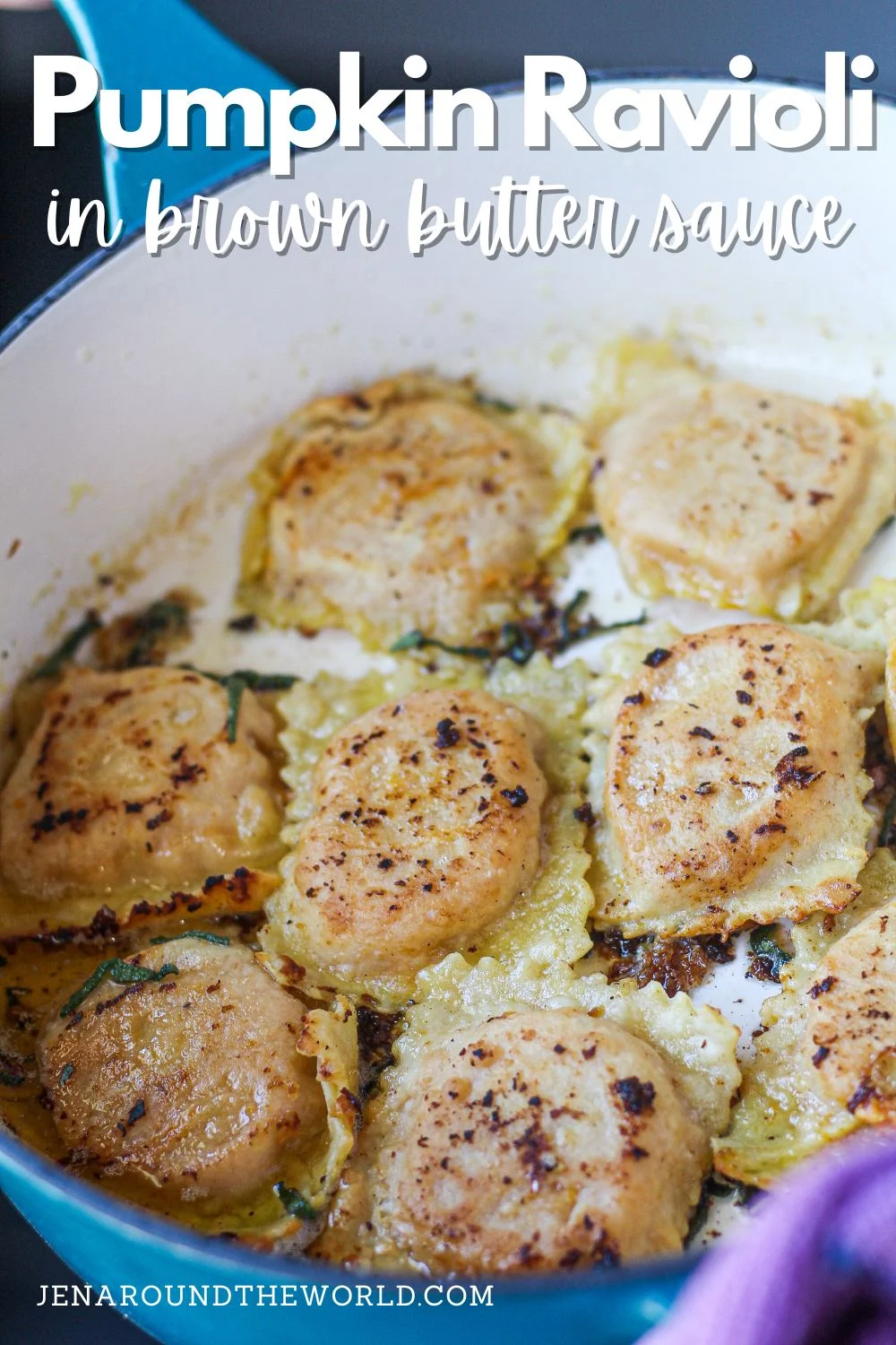 Pumpkin Sage Ravioli with Browned Butter Pecans (plus a look at