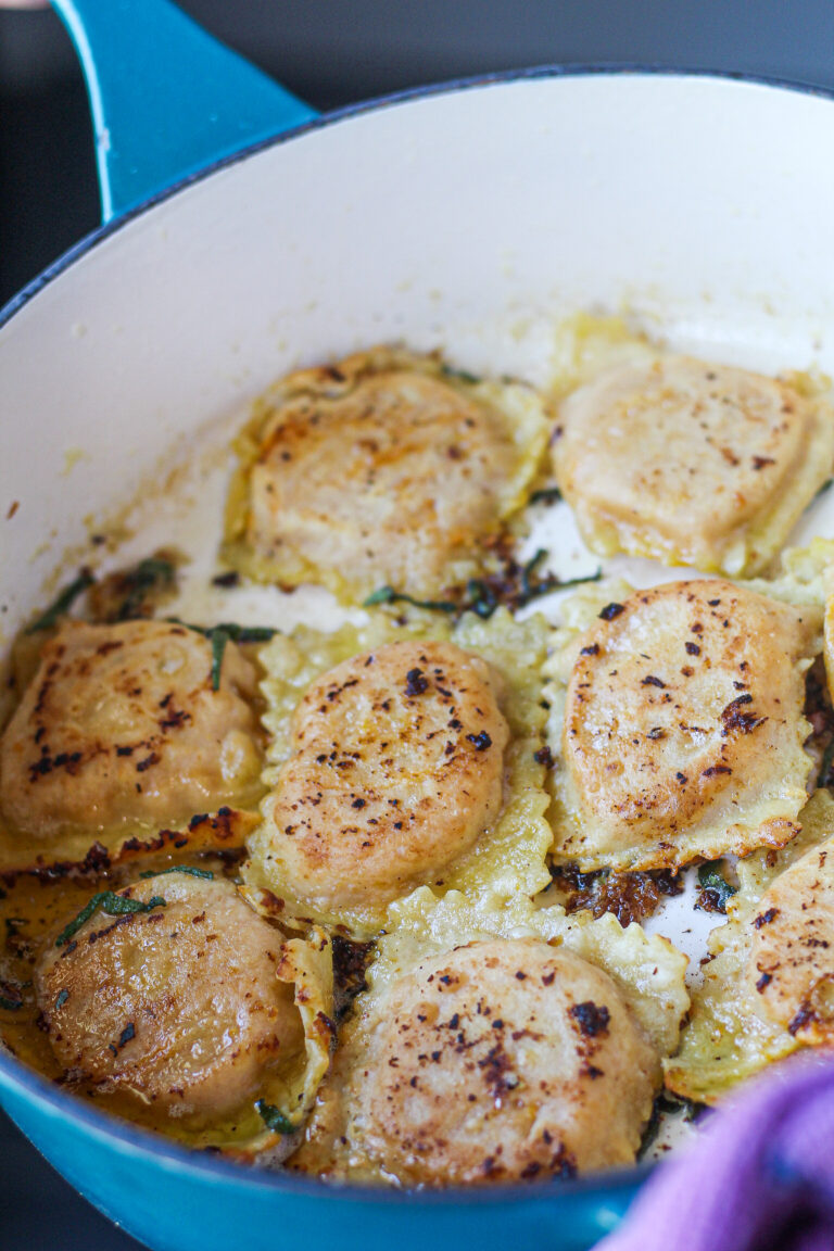 Pumpkin Ravioli with Sage and Brown Butter