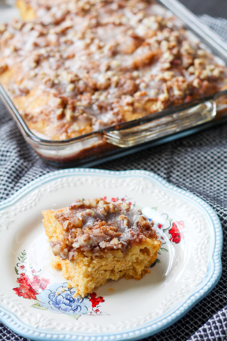 Sweet Potato Cinnamon Roll Cake