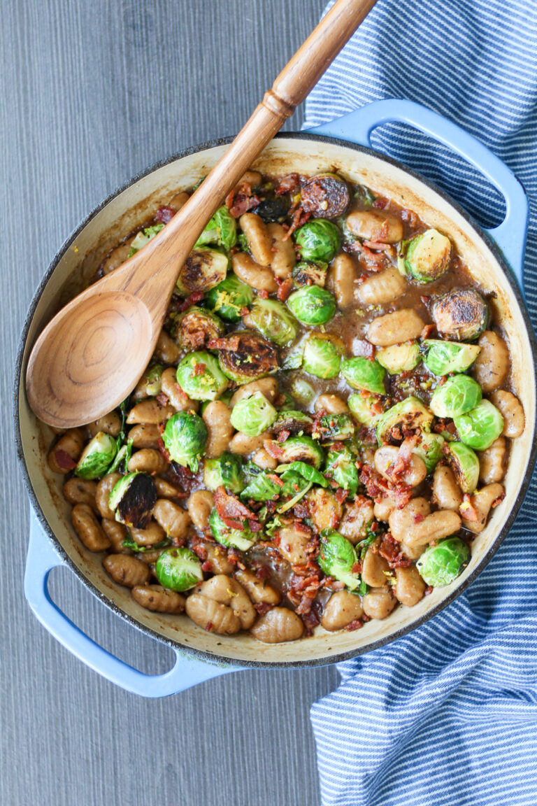 Brussels Sprouts and Gnocchi in Rosemary Butter Sauce