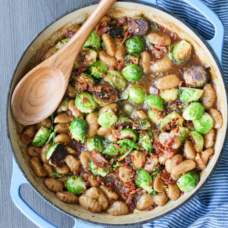 Brussels Sprouts and Gnocchi in Rosemary Butter Sauce
