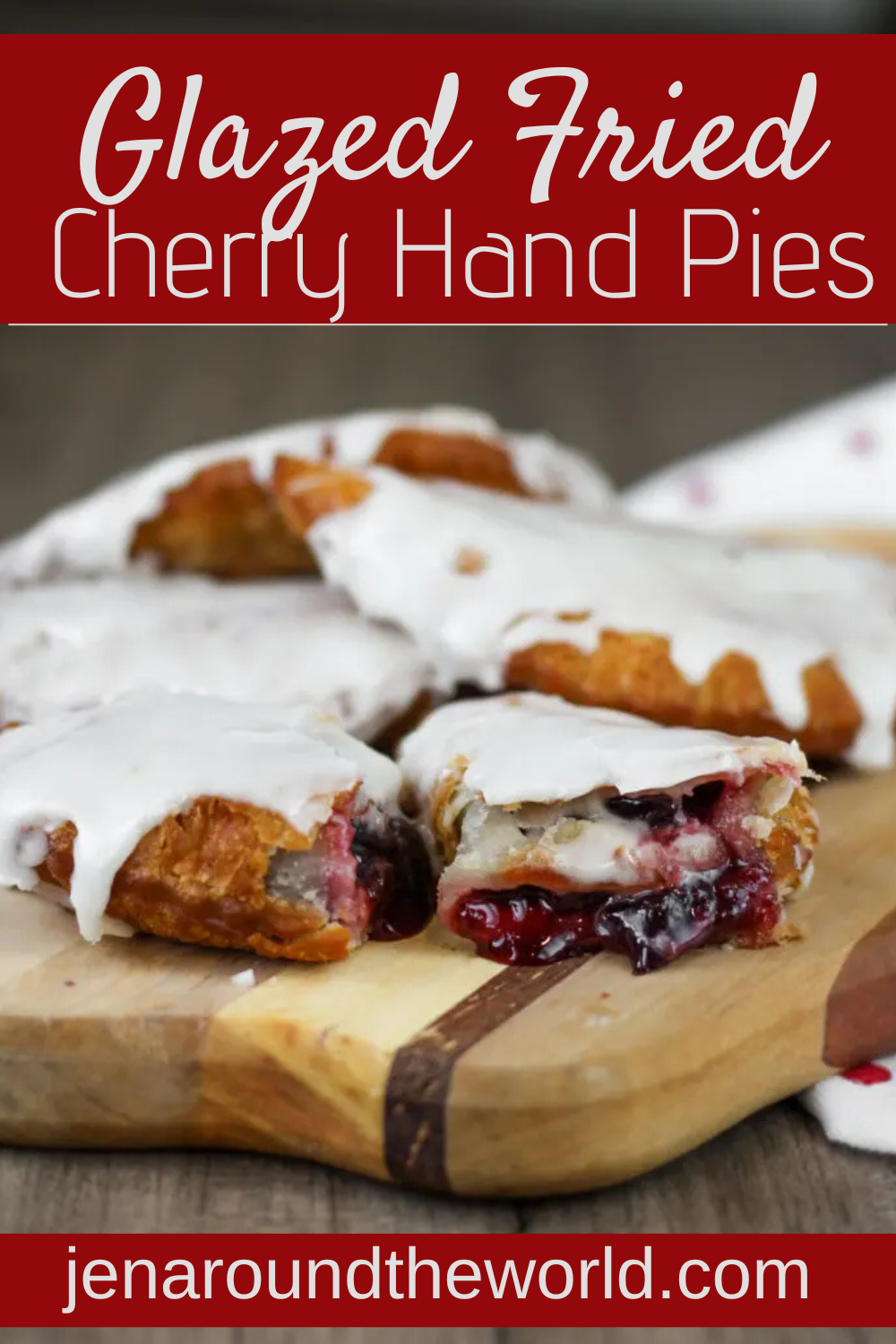 Glazed Fried CHerry Hand Pies