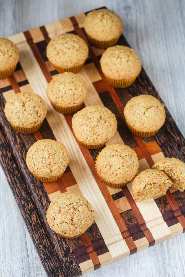 Easy Fluffy Carrot Cake Muffins