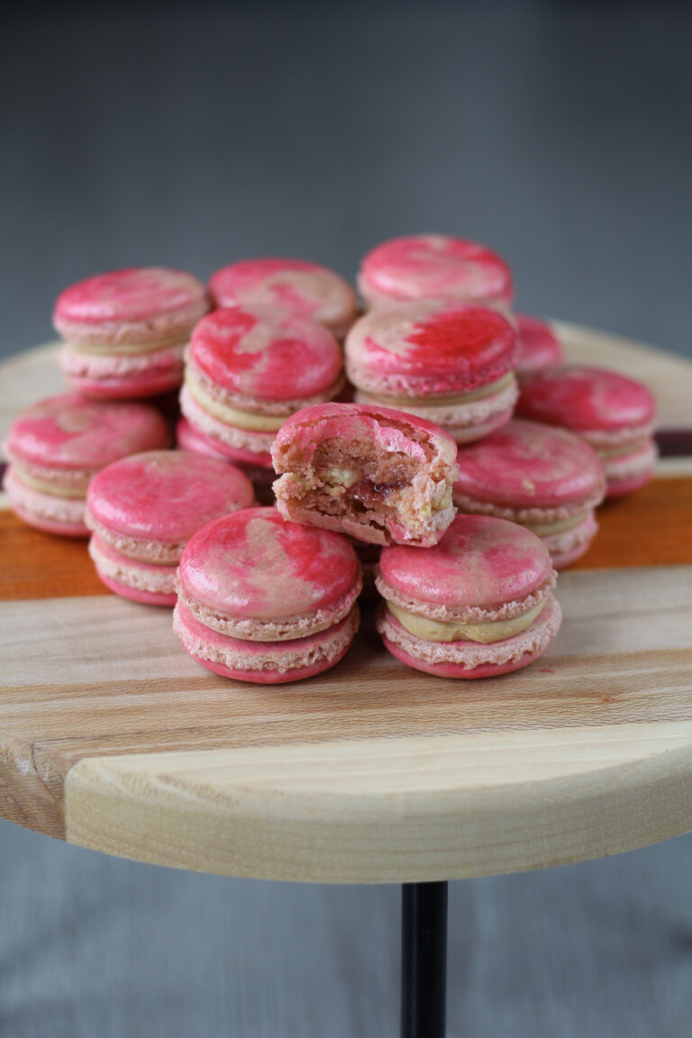 Peanut Butter and Jelly Macarons