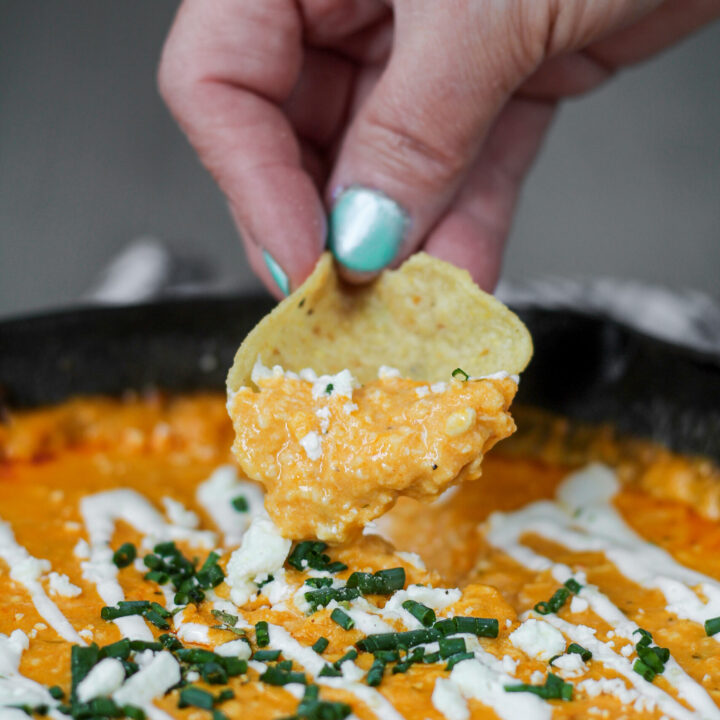 Cottage Cheese Buffalo Chicken Dip