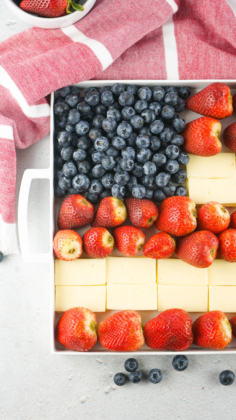4th of July Fruit Cheese Platter