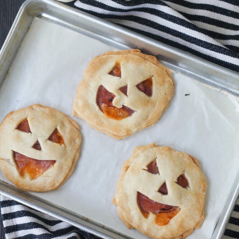 Jack o Lantern Ham and Cheese Hand Pies