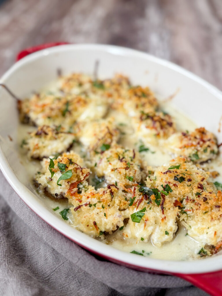 Copycat Longhorn Steakhouse White Cheddar Stuffed Mushrooms
