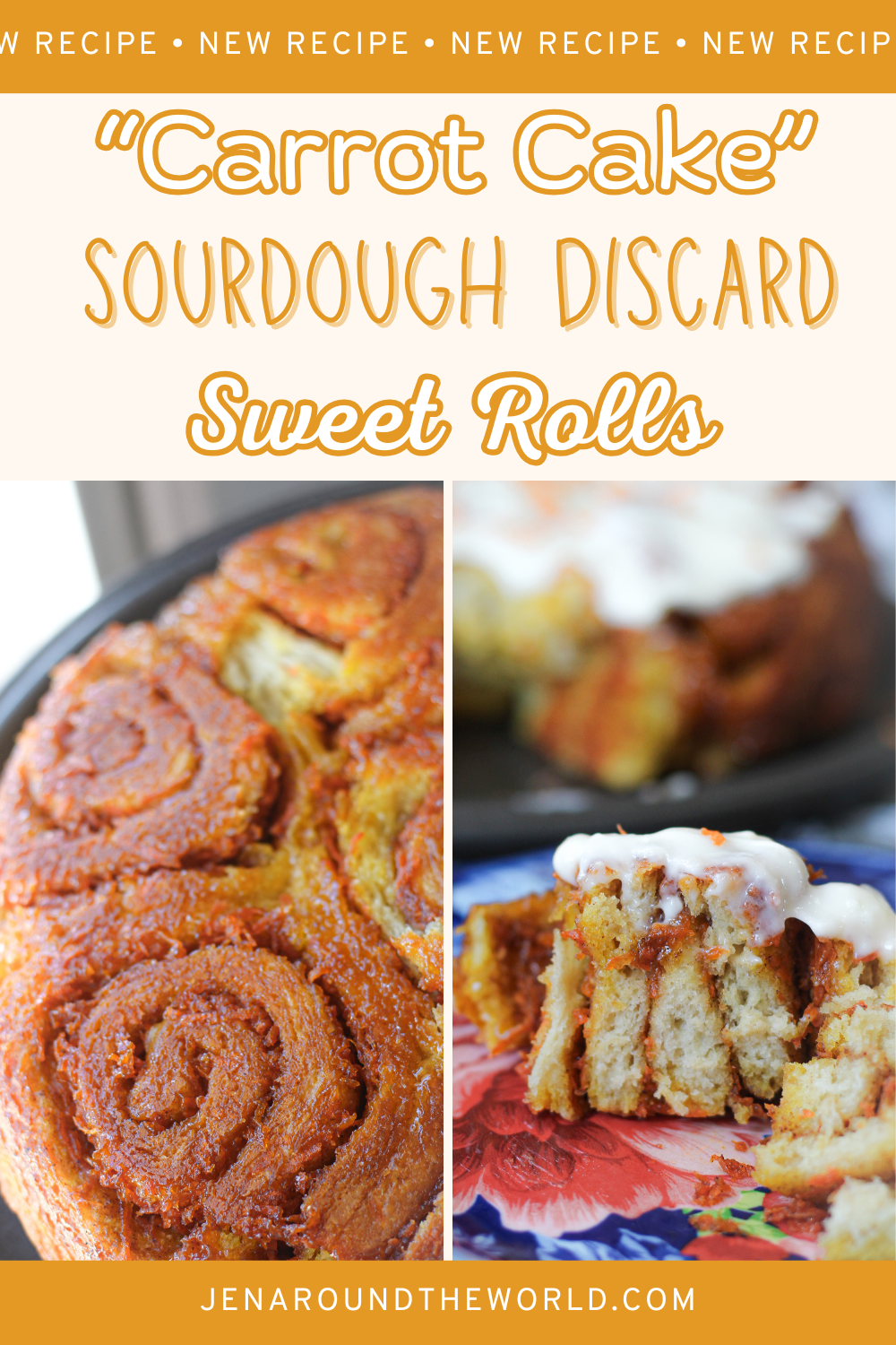 Sourdough Discard Carrot Cake Sweet Rolls