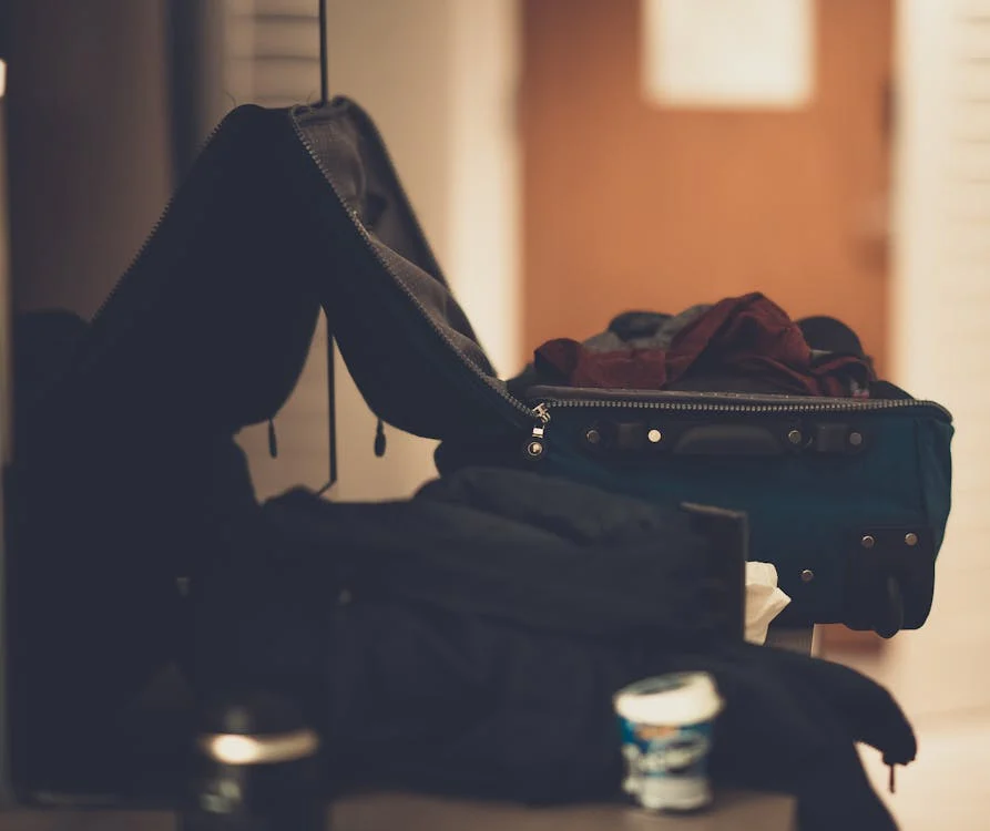 open suitcase for packing