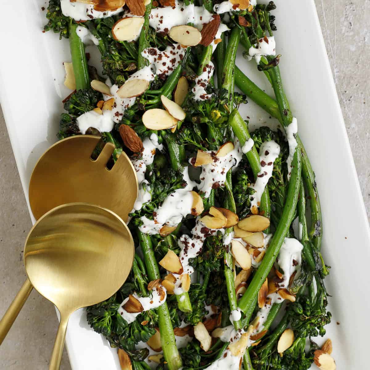 Image for Grilled Broccolini with Herbed Yogurt Sauce