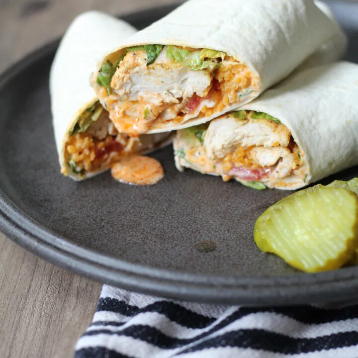 Air Fryer Buffalo Chicken Wrap