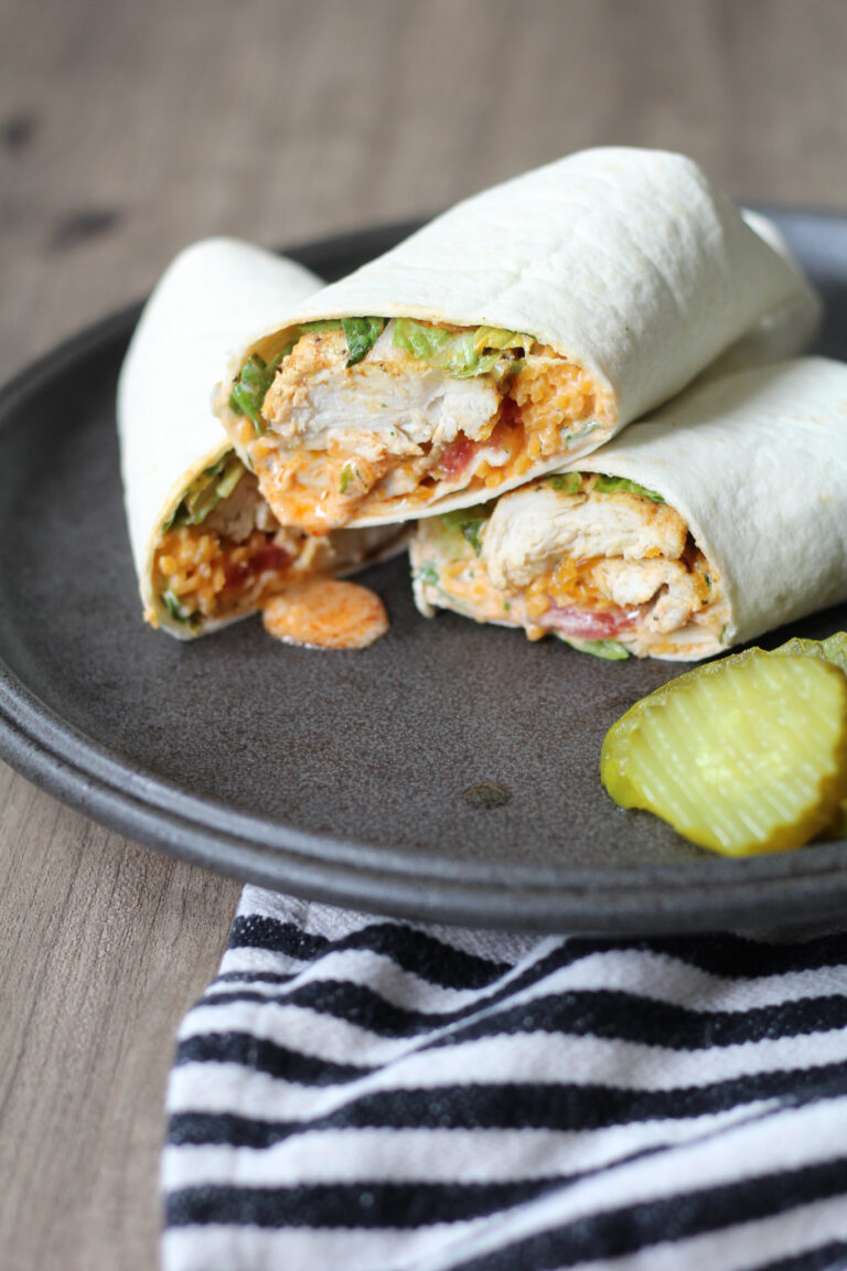 Air Fryer Buffalo Chicken Wrap