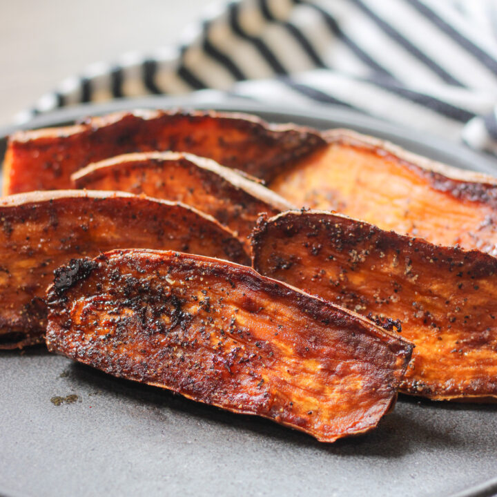 Oven Roasted Sweet Potato Halves