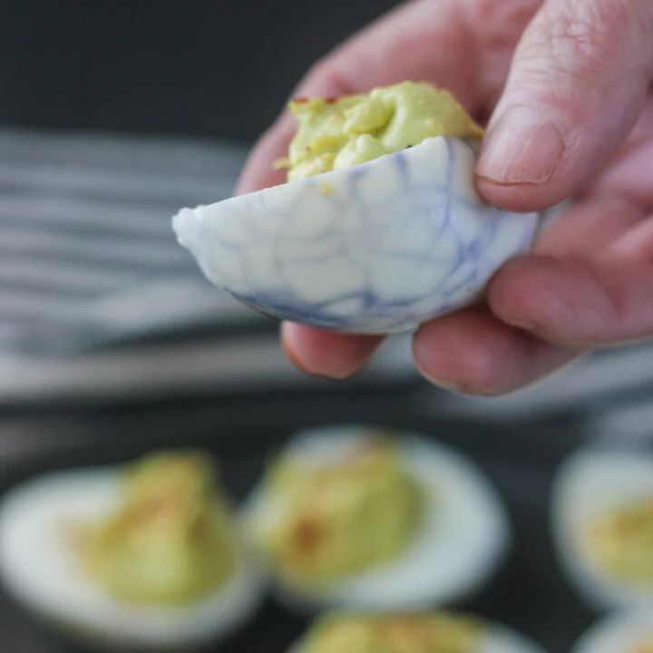 Spider Web Deviled Eggs