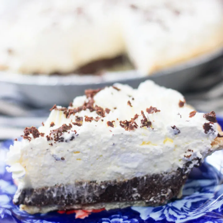 Black Bottom Pie - sliced pie piece