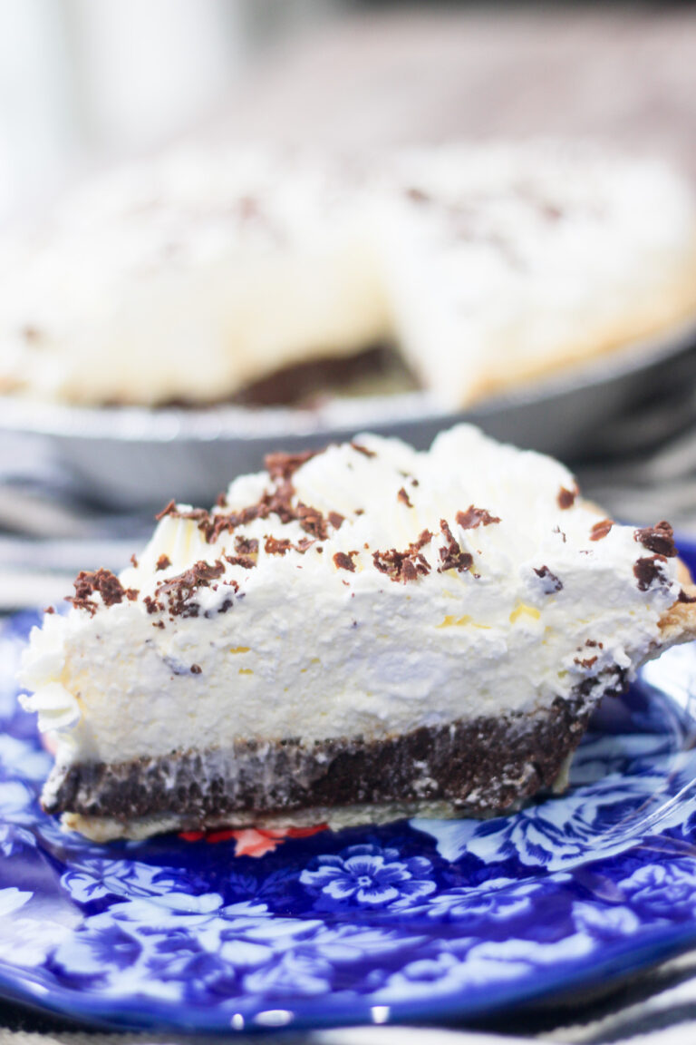 Black Bottom Pie - sliced pie piece
