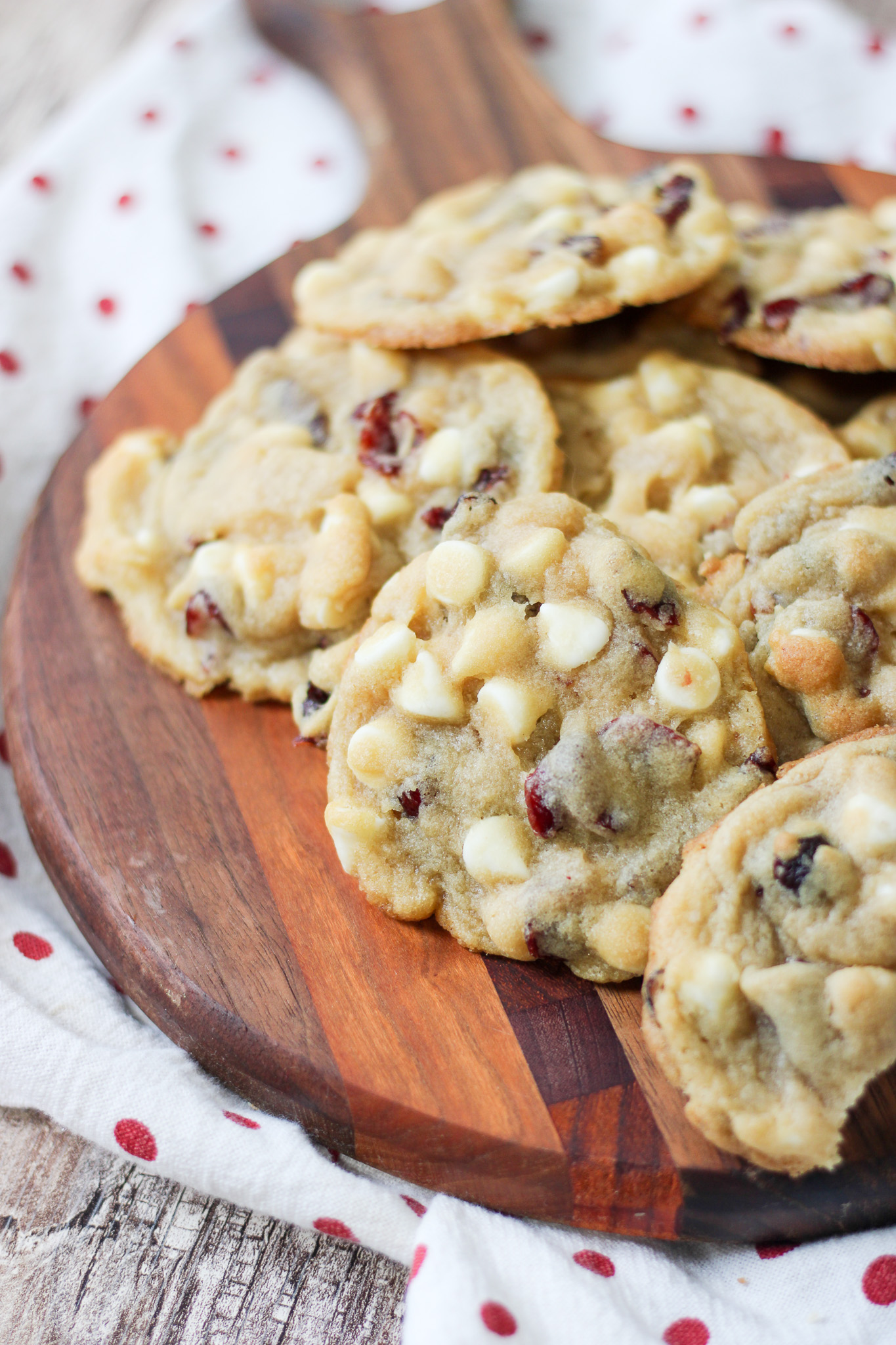 cranberry white chocolate chip cookies
