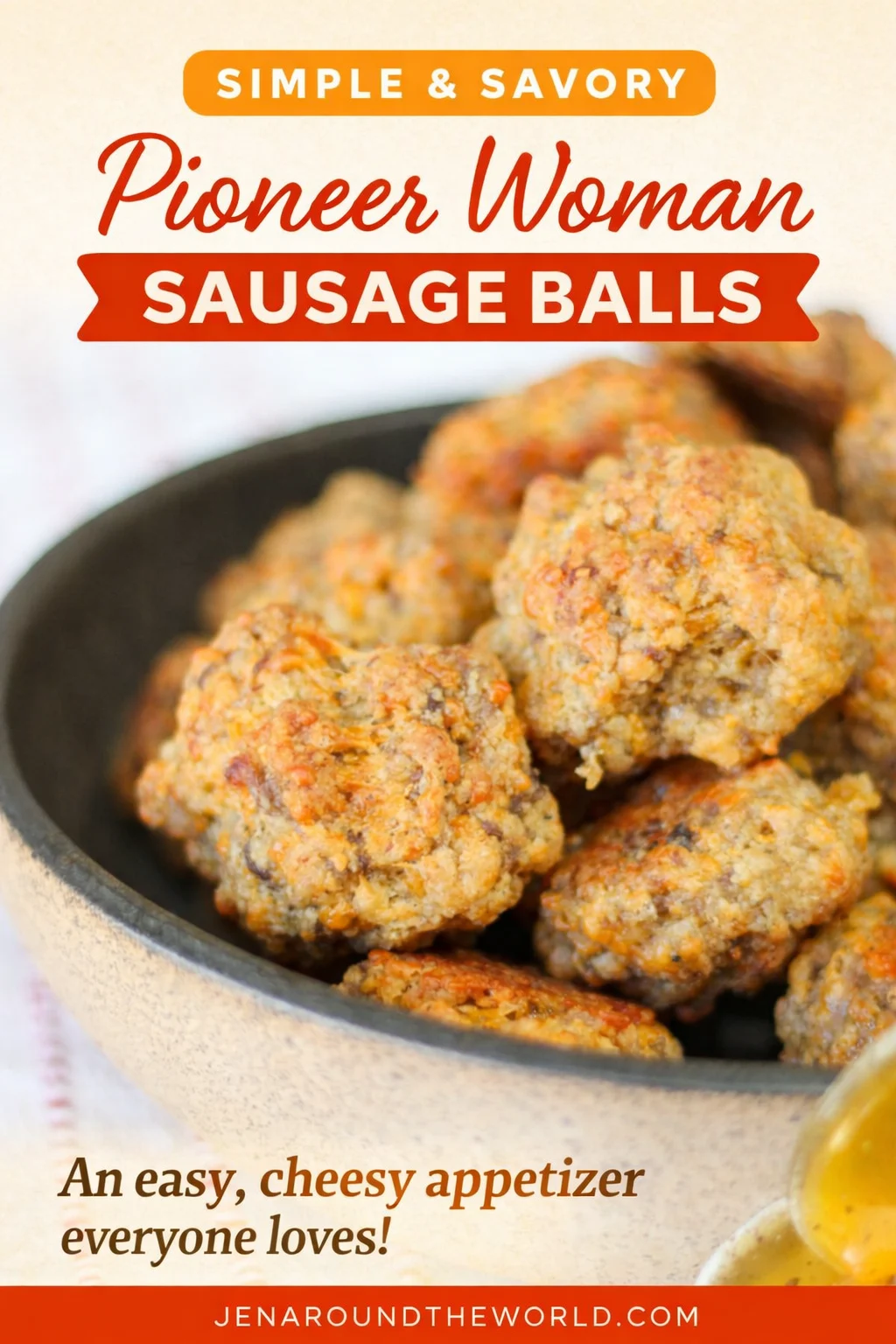 pioneer woman sausage balls pin image