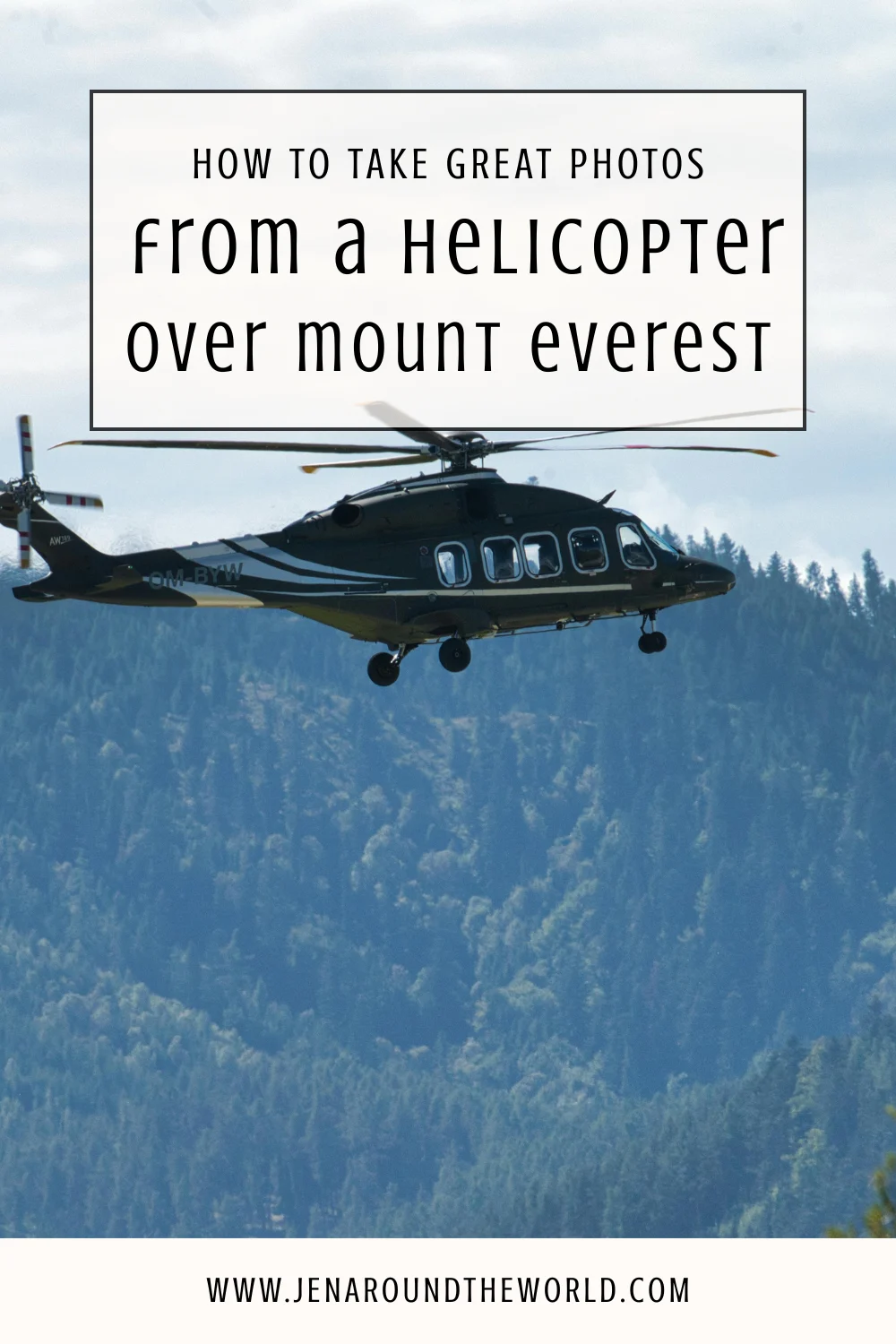 helicopter over Mount Everest