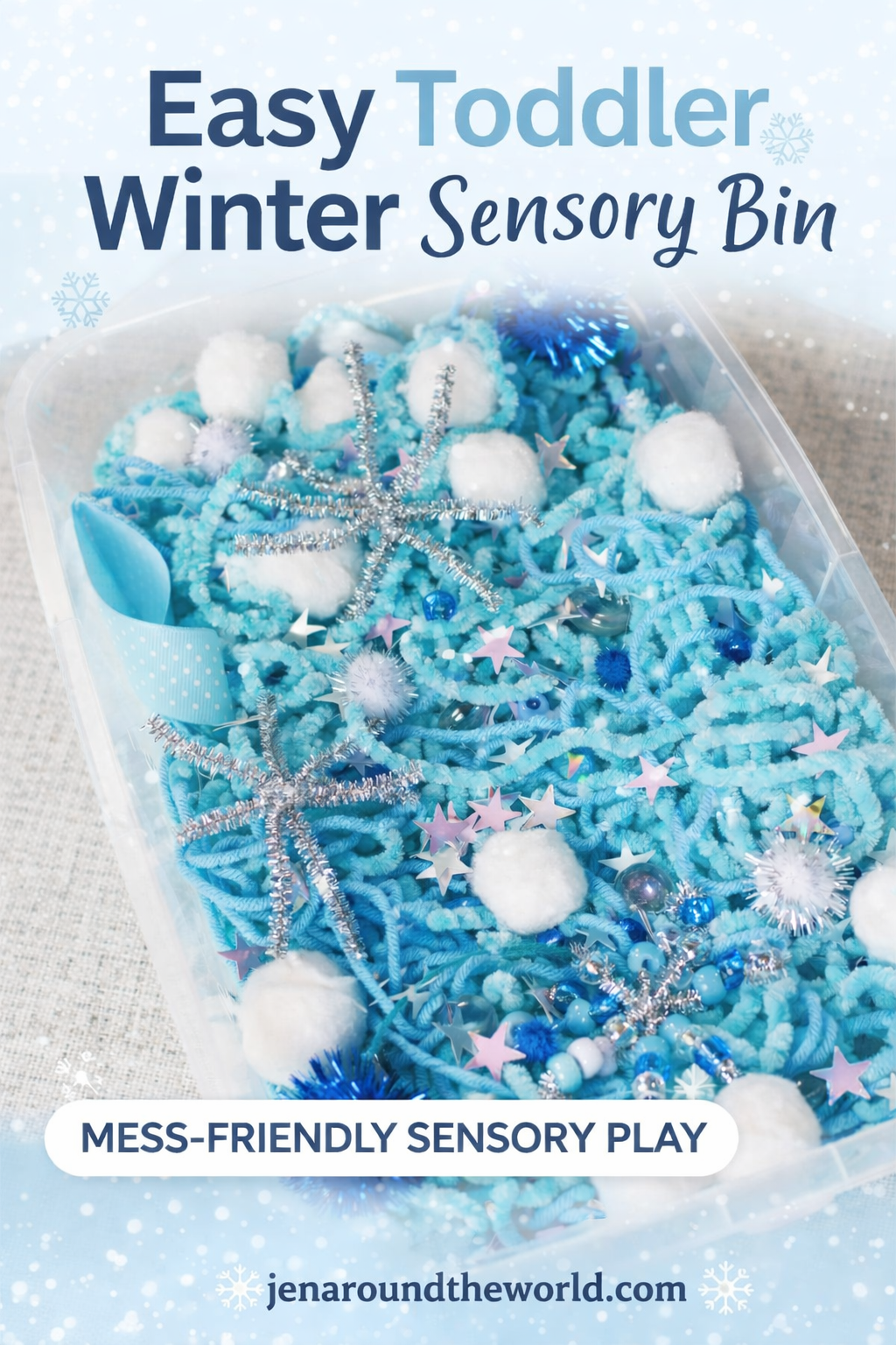toddler winter sensory bin