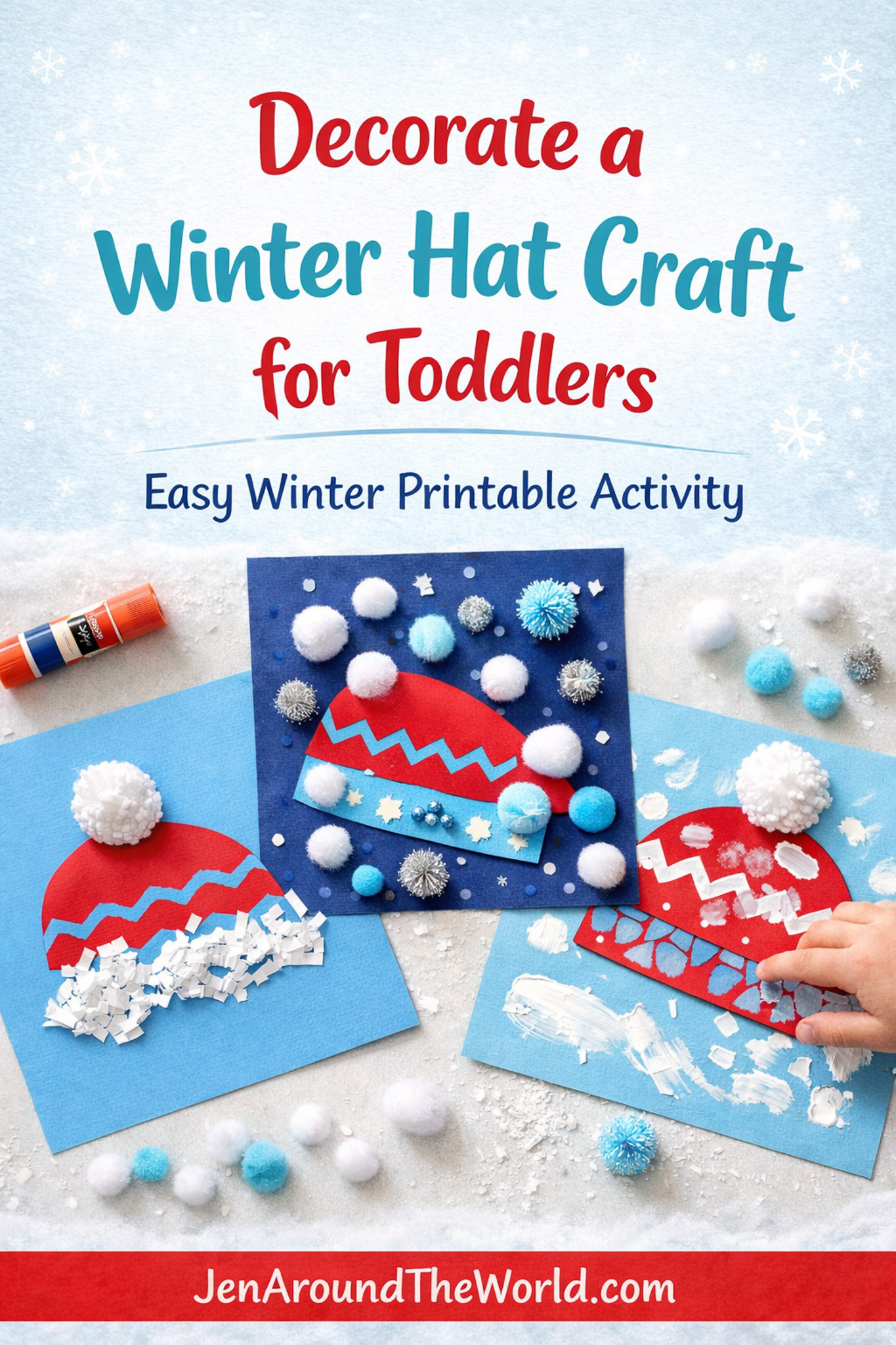 winter hat craft for toddlers