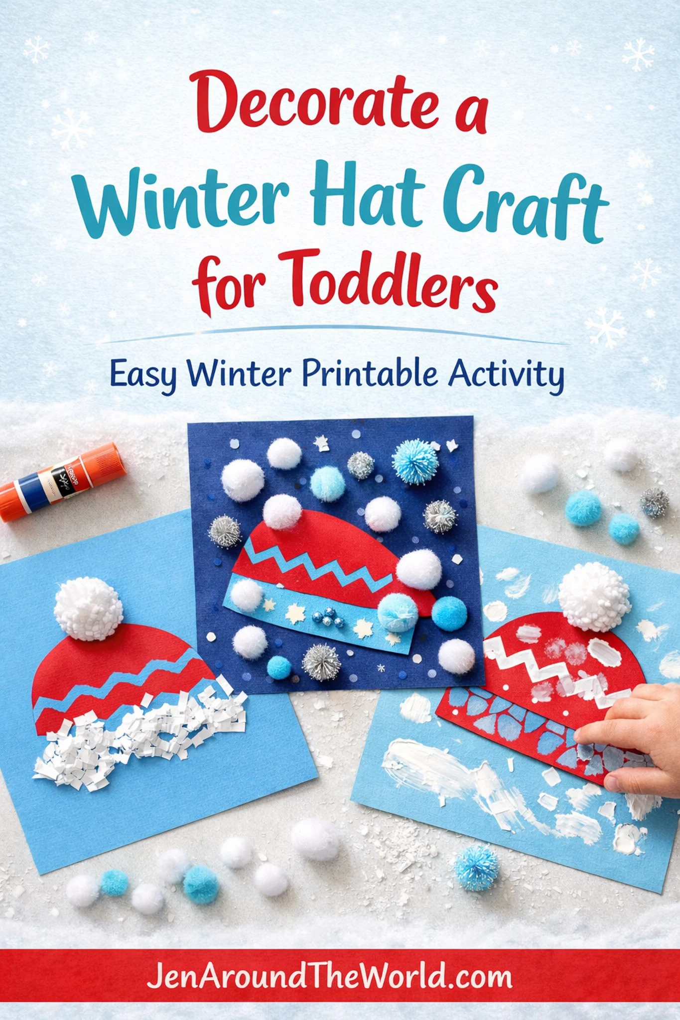 winter hat craft for toddlers