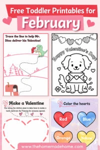 Free Toddler Worksheets for Februrary