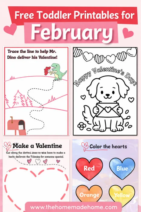 Free Toddler Worksheets for Februrary