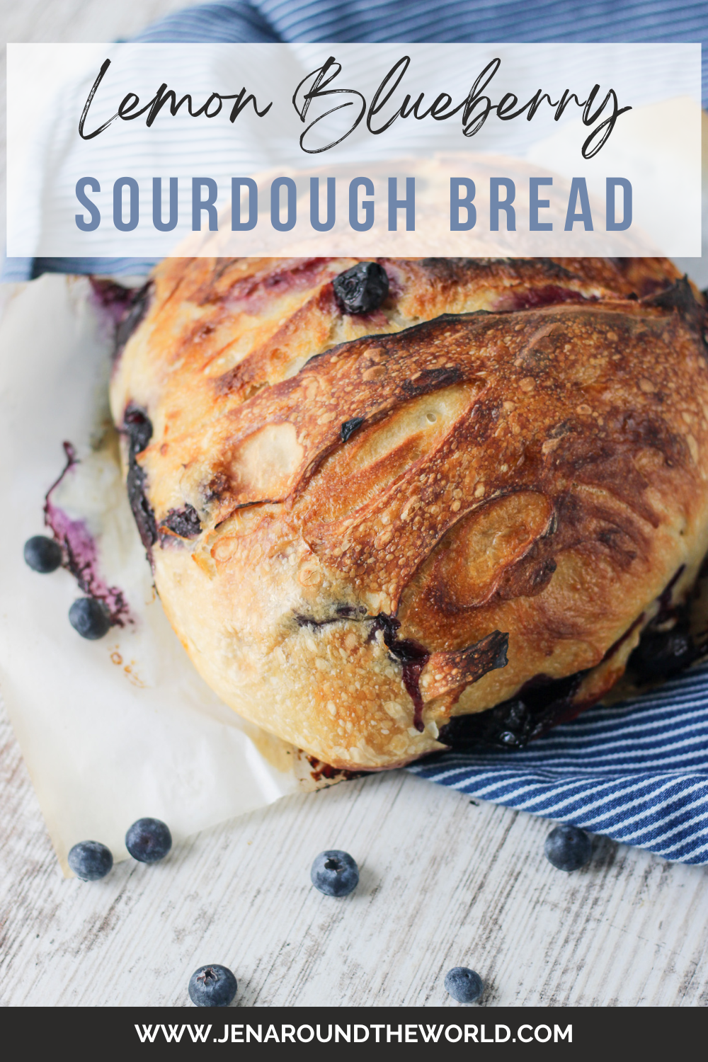 lemon blueberry sourdough loaf