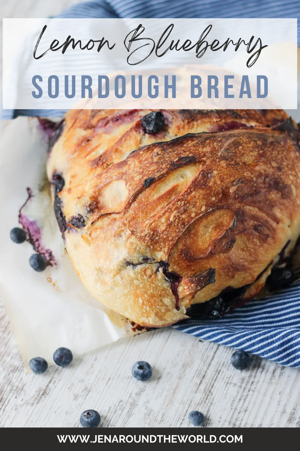 lemon blueberry sourdough loaf