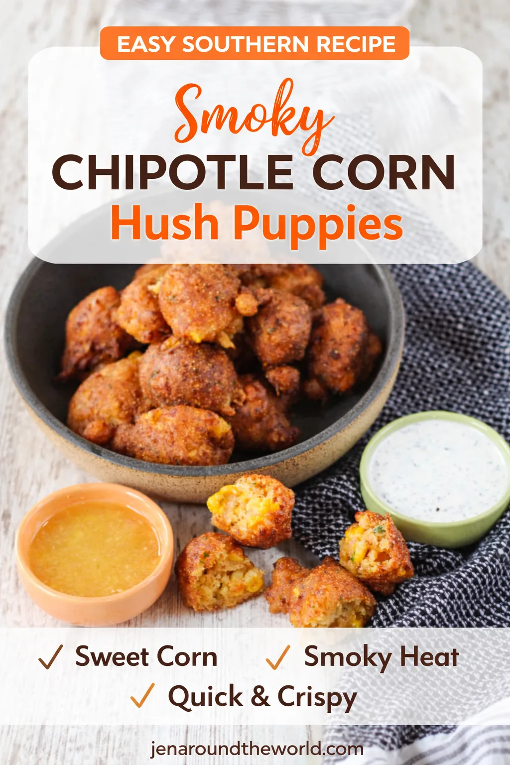 Smoky Chipotle Corn Hush Puppies
