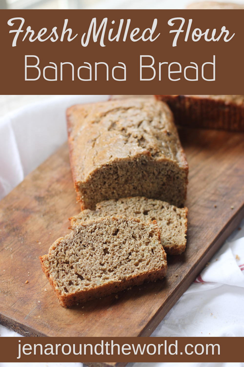 fresh milled flour banana bread