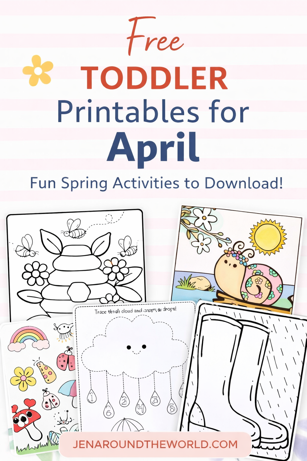 free toddler printables for april